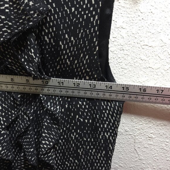 Ann Taylor Ruffle Sheath Dress |‎ Black & White | Size 8 - Picture 8 of 12